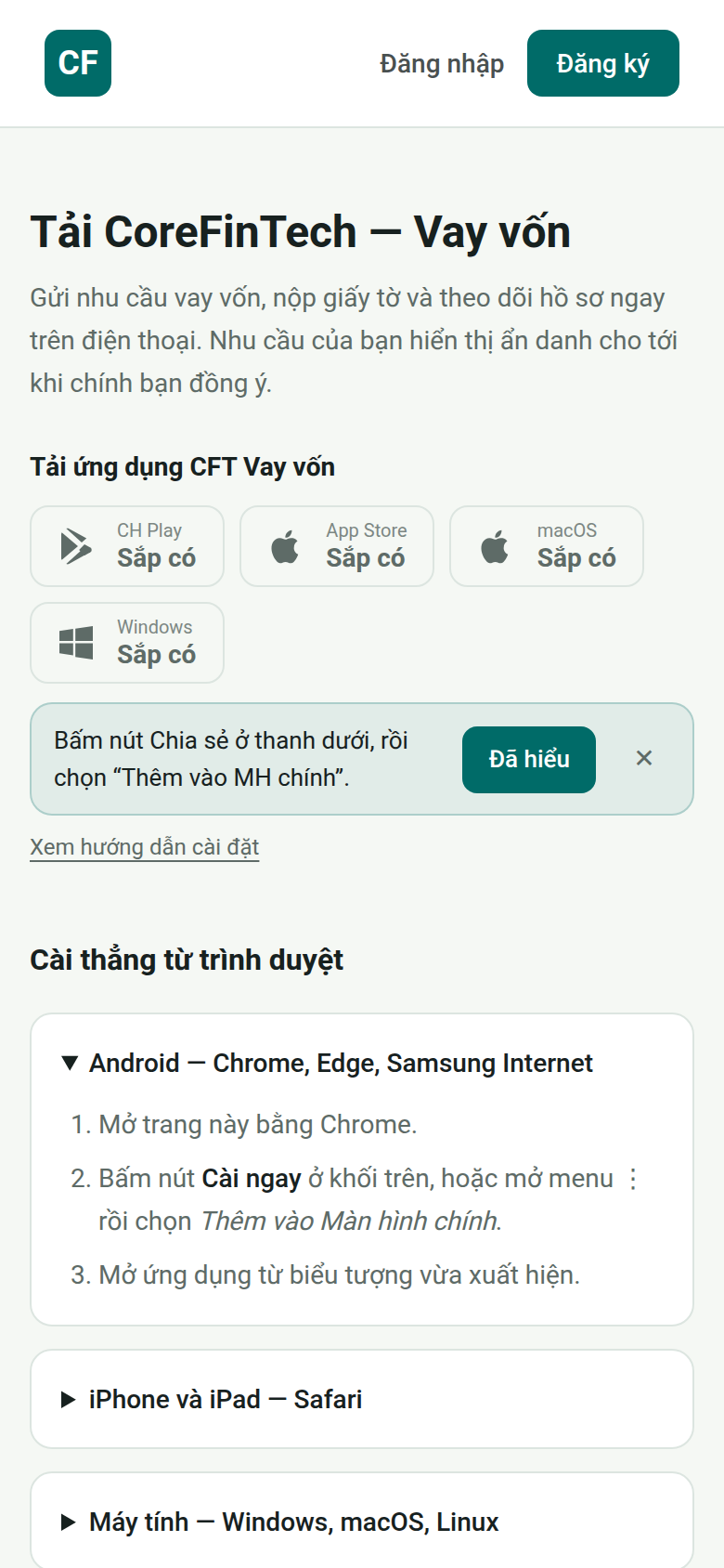 Tải ứng dụng điện thoại — điện thoại